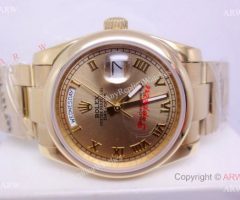 1:1 Copy Rolex Day-Date Oyster Gold Strap Mens Watch – High Quality