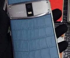 vertu constellation blue alligator leather fake phone, replica phone, copy phone, clone phone
