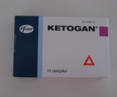 Original pakning Ketogan 5mg , Morfin 60mg, Vallium 10mg i Danmark