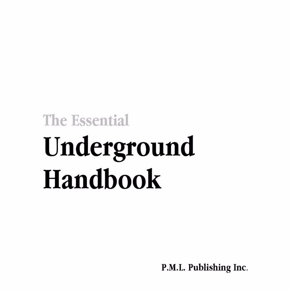 The Essential Underground Handbook | Start New Identity